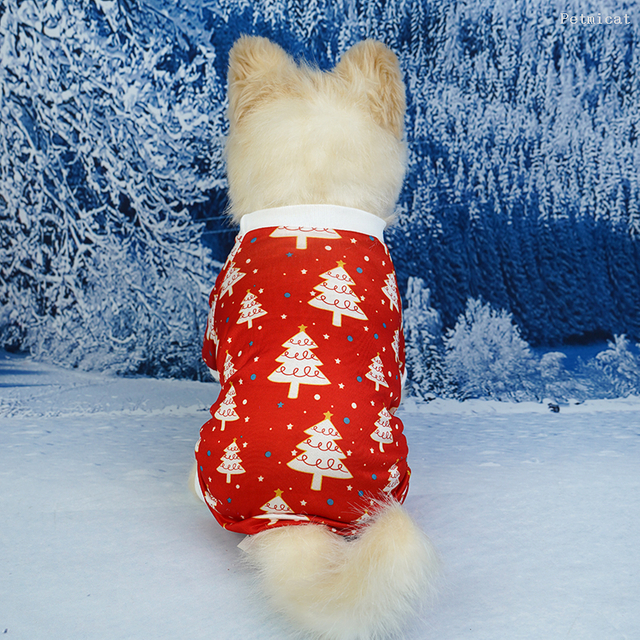 Pijama para cachorro de Natal Macacão para cachorro Papai Noel Boneco de neve Roupas para animais de estimação Pijama para animais de estimação de Natal Macacão para fantasia de feriado Pijama para cachorrinho cachorro gato Natal